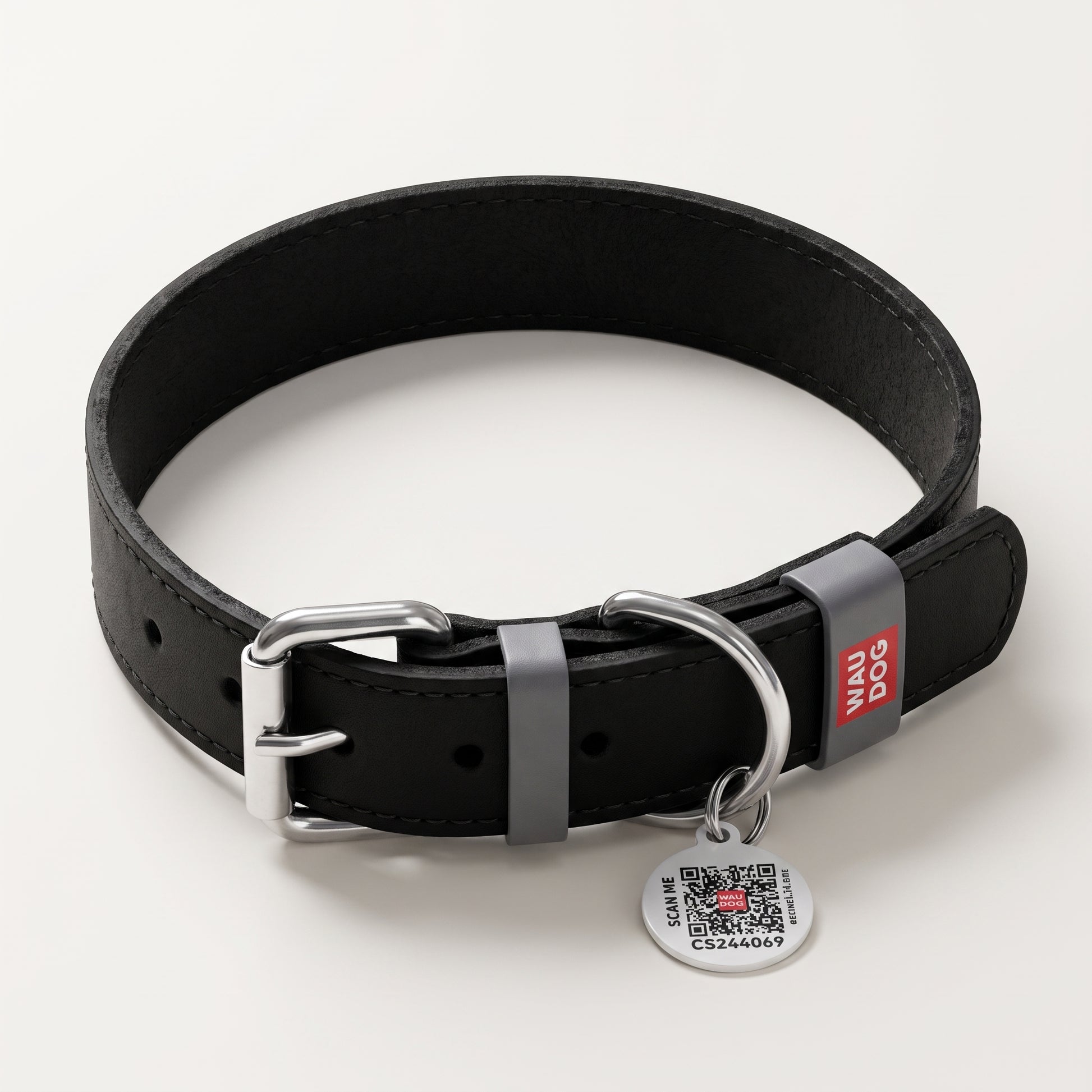 WAUDOG™ Premium Leather Smart Collar — Curated by Kinning