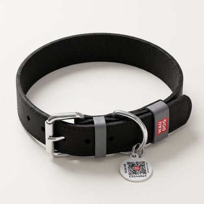 WAUDOG™ Premium Leather Smart Collar — Curated by Kinning