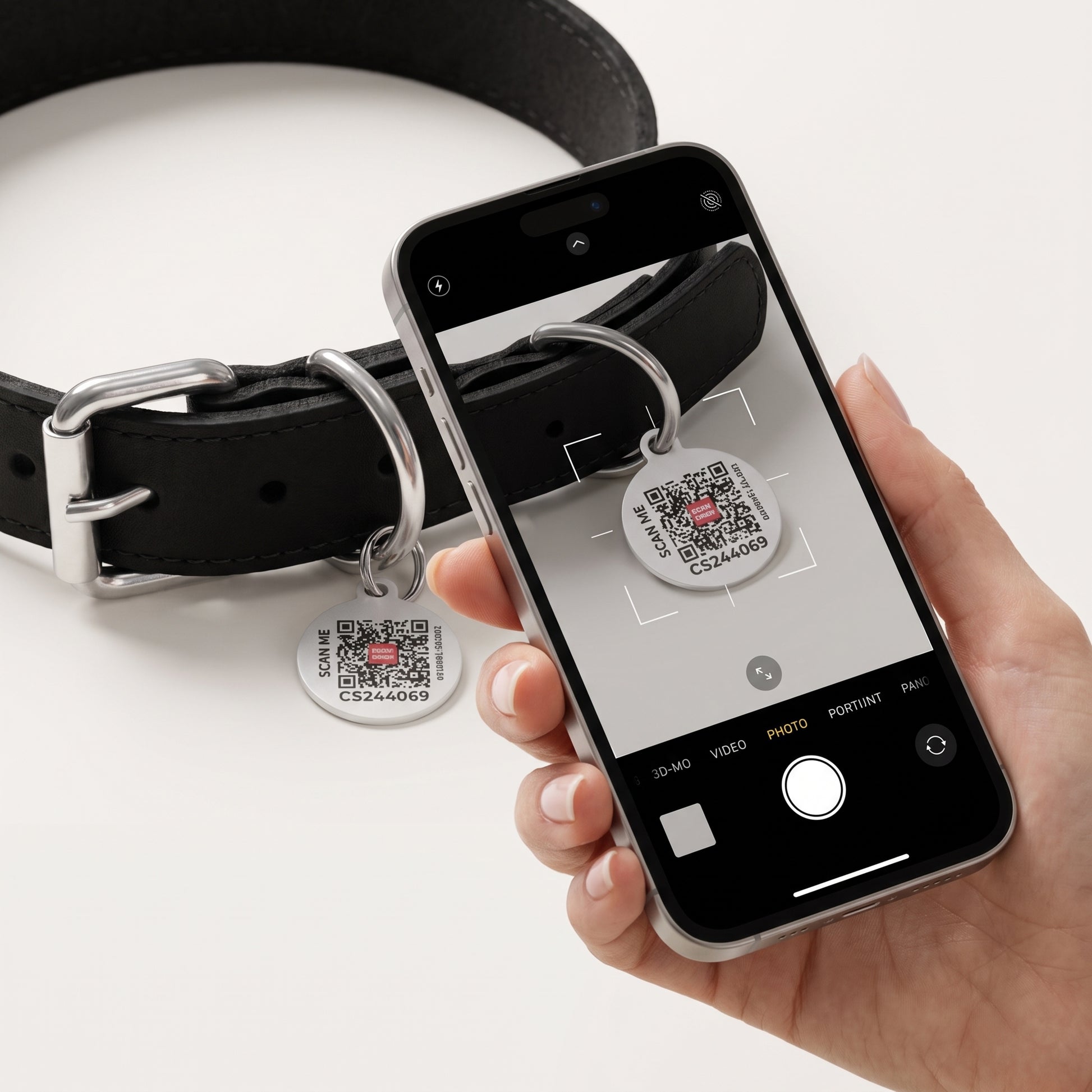WAUDOG™ Premium Leather Smart Collar — Curated by Kinning